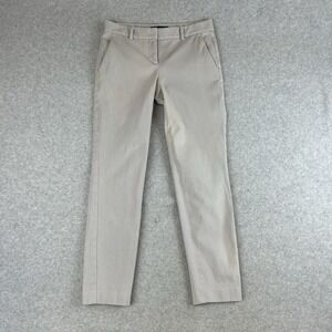 THEORY  Pants Womens Size 0 Gray Treeca Mod Twill Straight Leg Trousers Mid Rise